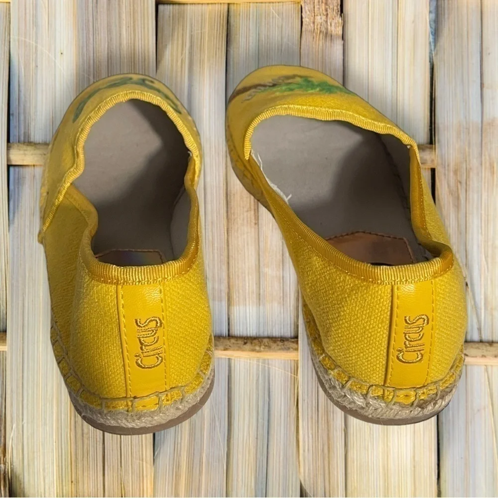 Circus by Sam Edelman Leni Havana Good Time Yellow Espadrille Flats Size 7.5